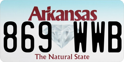 AR license plate 869WWB