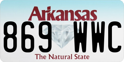 AR license plate 869WWC