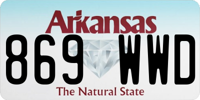 AR license plate 869WWD