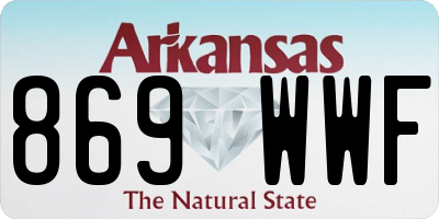 AR license plate 869WWF