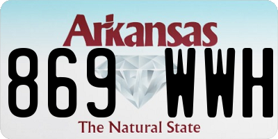 AR license plate 869WWH