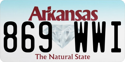 AR license plate 869WWI