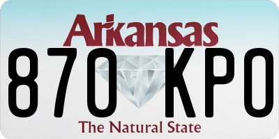 AR license plate 870KPO