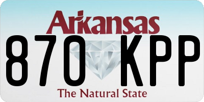 AR license plate 870KPP