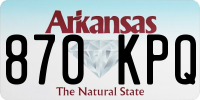 AR license plate 870KPQ