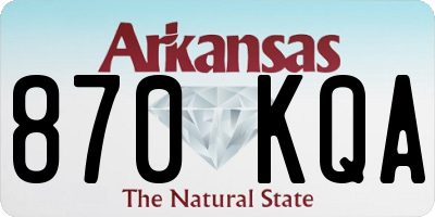 AR license plate 870KQA