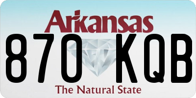 AR license plate 870KQB
