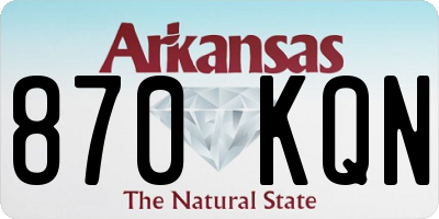AR license plate 870KQN