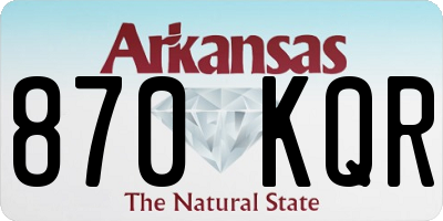 AR license plate 870KQR