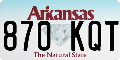 AR license plate 870KQT