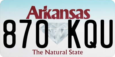 AR license plate 870KQU