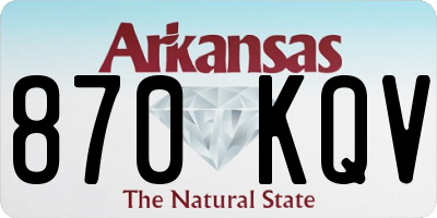 AR license plate 870KQV