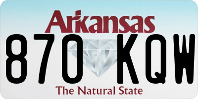 AR license plate 870KQW