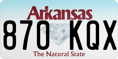 AR license plate 870KQX