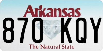 AR license plate 870KQY