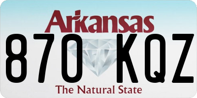 AR license plate 870KQZ
