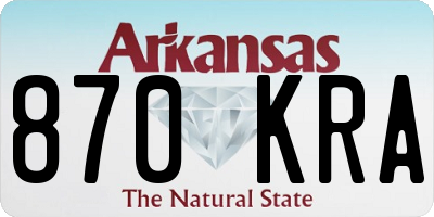 AR license plate 870KRA