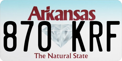 AR license plate 870KRF