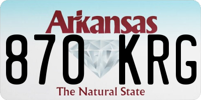 AR license plate 870KRG