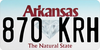 AR license plate 870KRH