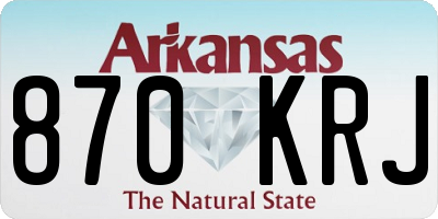 AR license plate 870KRJ