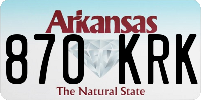 AR license plate 870KRK