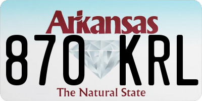 AR license plate 870KRL