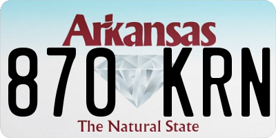 AR license plate 870KRN