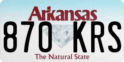 AR license plate 870KRS
