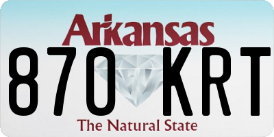 AR license plate 870KRT