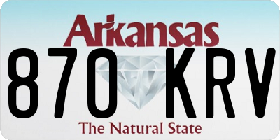 AR license plate 870KRV