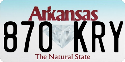 AR license plate 870KRY