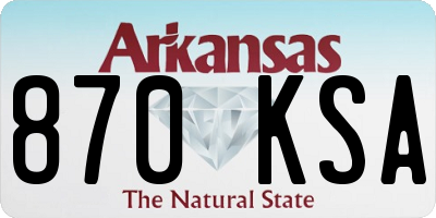 AR license plate 870KSA