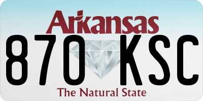 AR license plate 870KSC