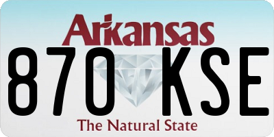 AR license plate 870KSE