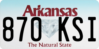 AR license plate 870KSI