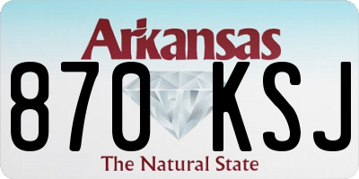 AR license plate 870KSJ