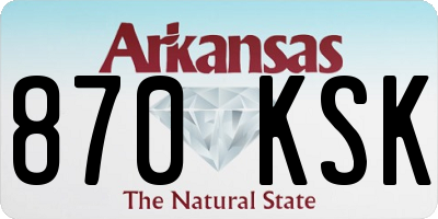 AR license plate 870KSK