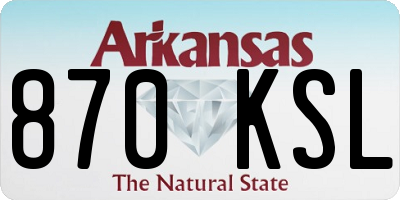 AR license plate 870KSL