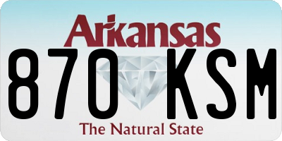 AR license plate 870KSM