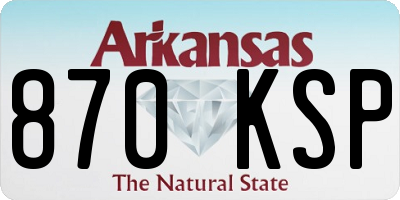 AR license plate 870KSP