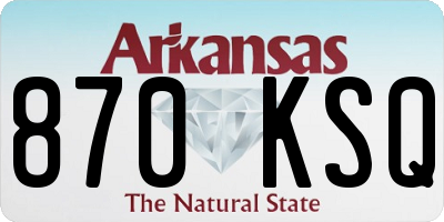 AR license plate 870KSQ