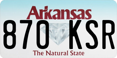 AR license plate 870KSR