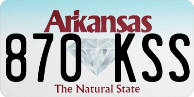 AR license plate 870KSS