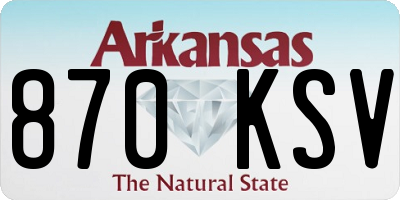 AR license plate 870KSV