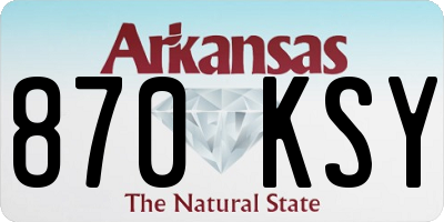 AR license plate 870KSY