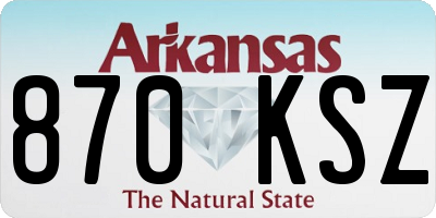 AR license plate 870KSZ