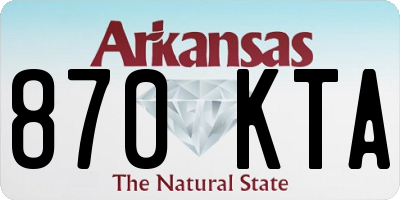AR license plate 870KTA