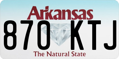 AR license plate 870KTJ