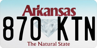 AR license plate 870KTN